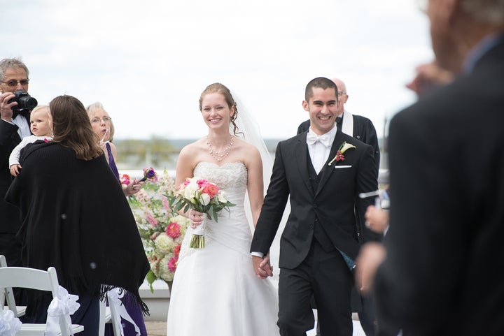 Matthew and Janine on their wedding day.