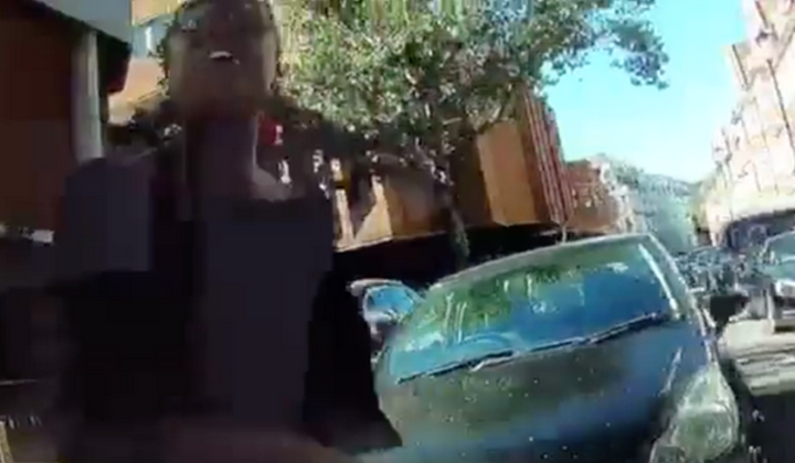 <strong>A still from the confrontation Vine had with the female motorist</strong>