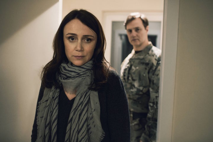 <strong>Keeley Hawes and David Morrissey play the battling Websters</strong>