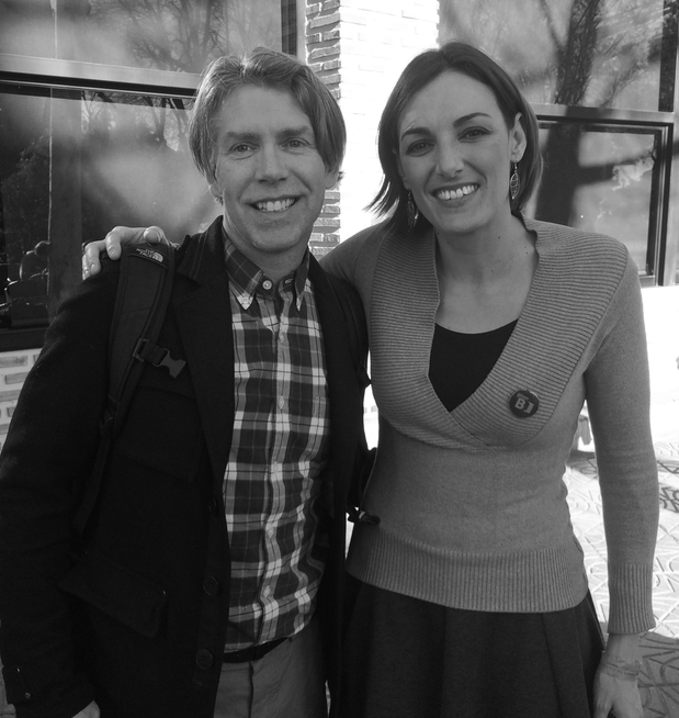 Podemos MP in the European Parliament, Lola Sanchez and me in Madrid