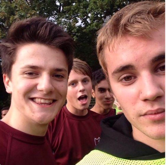 <strong>Justin Bieber left young fans stunned after he turned up at a London school for a game of footie</strong>