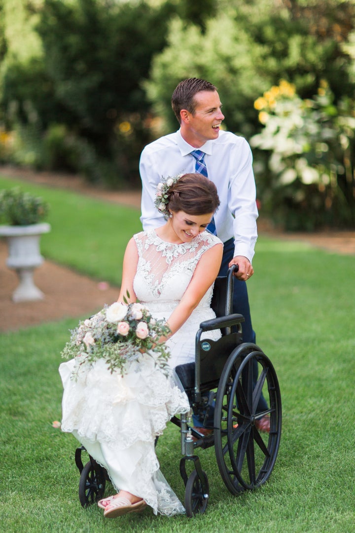The stunning couple on their wedding day.