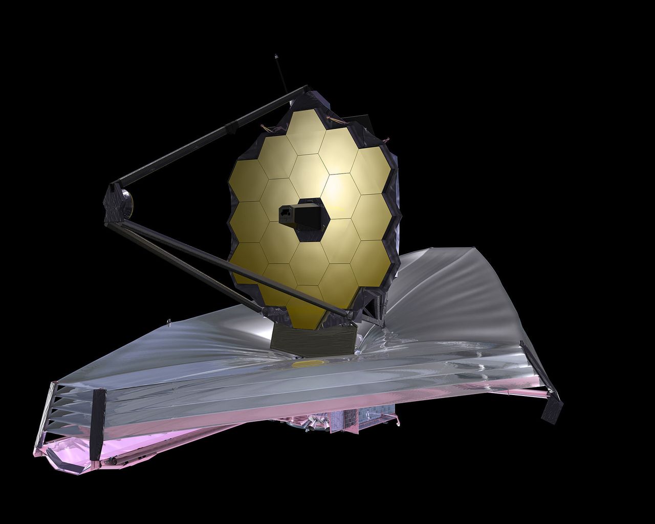 Artist's impression of the James Webb Space Telescope.