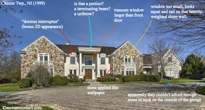 In one post, Wagner compares classic mansions to their McMansion offshoots. 