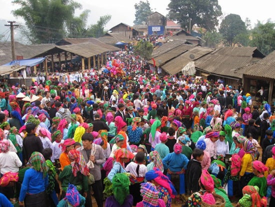 Hill tribe market in Vietnam