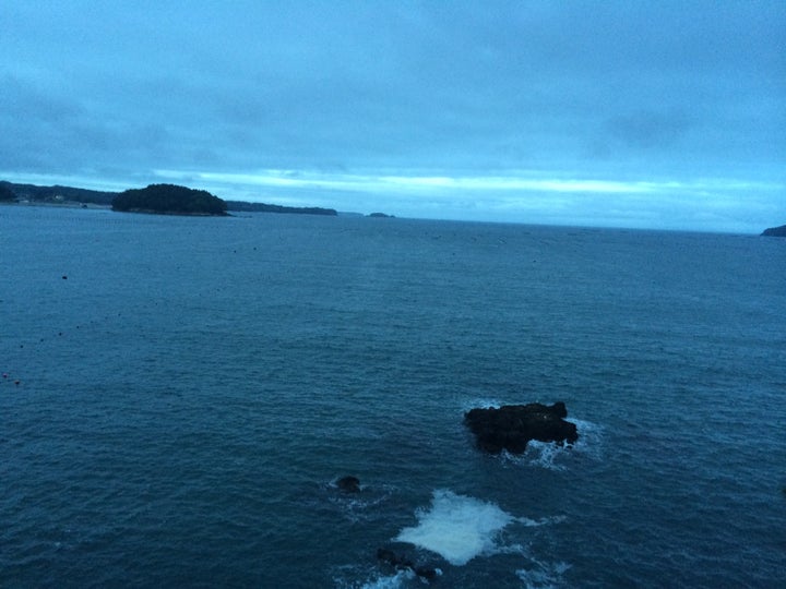 The vast Pacific off the coast of Minami-Sanriku in Miyagi Prefecture. As a result of the 3.11 disaster, Minami-Sanriku has a substantial number of internally displaced people. 