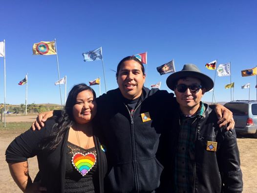 Native American Organizers (L to R): Candi Brings Plenty, Dallas Goldtooth, Scotti Clifford