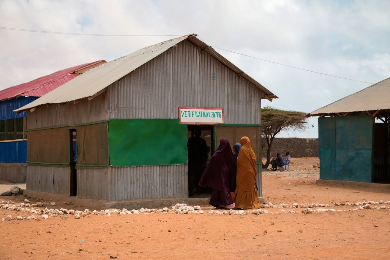 The reception center in Kismayo where the returnees are expected to report.