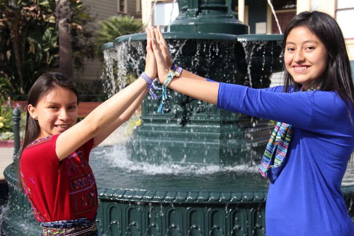 Rise Up Girl Leaders Ixchel (left) and Ale (right) are attending the Girls' Festival this weekend in San Francisco. 