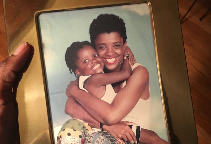 Mom and me sometime during the early 90s.