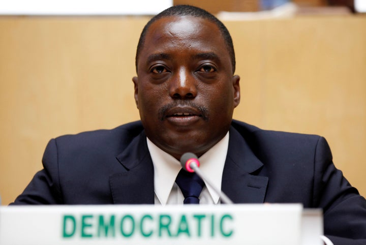 Democratic Republic Congo's President Joseph Kabila at the African Union Headquarters in Ethiopia's capital Addis Ababa, February 24, 2013.