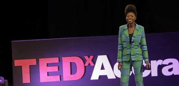 <p>Nana Brew Hammond speaks at 2015 TedxAccra</p>