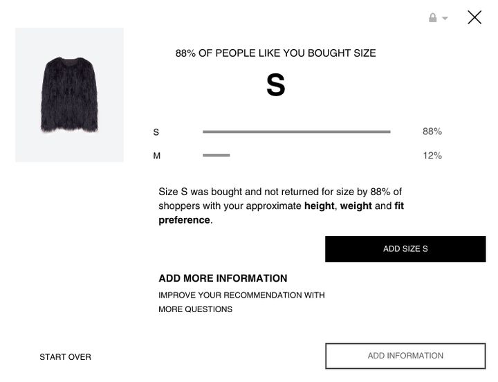 <p>NOT returned by 88% of people my size who bought it. Woot.</p>