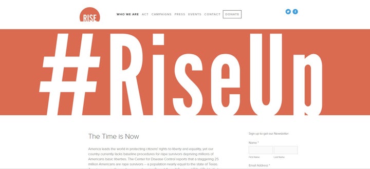 The main homepage for Nguyen's nonprofit movement Rise