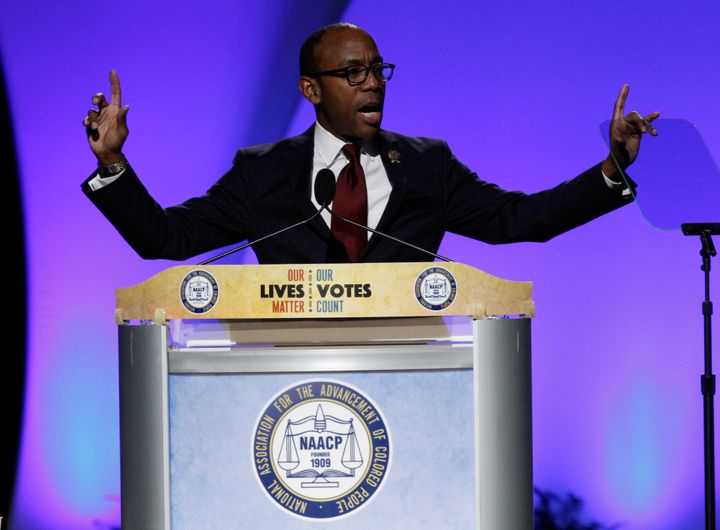 Cornell William Brooks, president and CEO of the NAACP, speaks at the NAACP convention in July 2016.