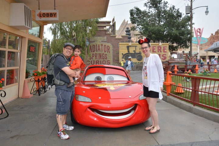 My toddler was thrilled to meet his favorite Disney character: Lightning McQueen!