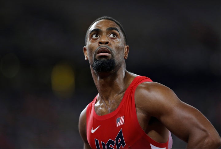 Gay's father, Tyson Gay, lives in central Florida and expressed shock and confusion at the violence that kille