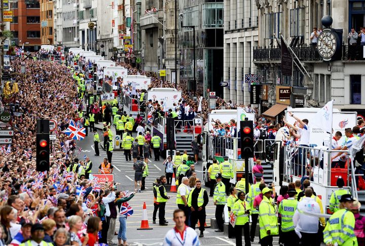 <strong>GB's Olympic and Paralympic athletes will parade through the streets of Manchester on Monday</strong>