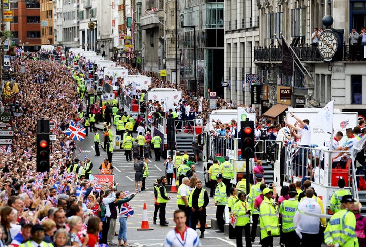 <strong>GB's Olympic and Paralympic athletes will parade through the streets of Manchester on Monday</strong>