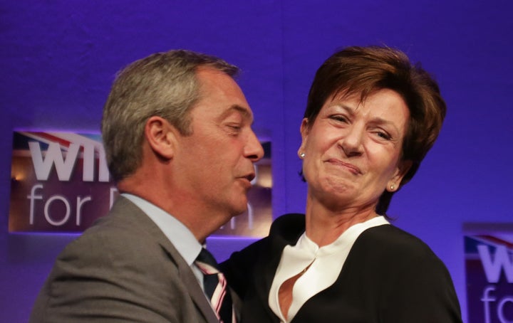 Diane James and Nigel Farage