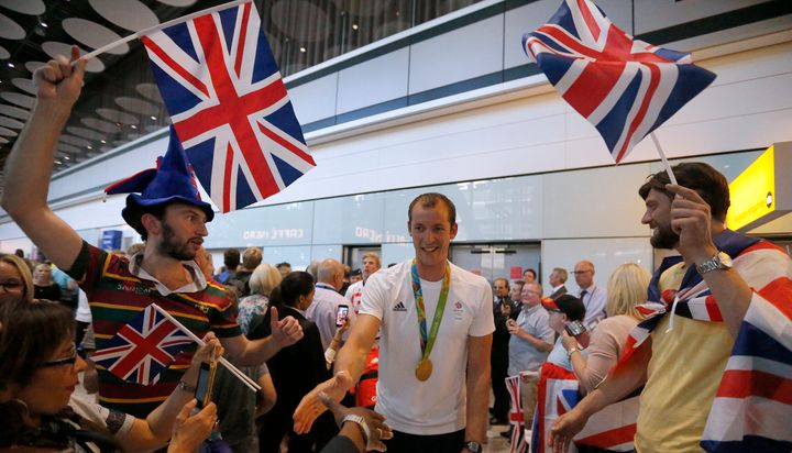 Team GB Olympians and Paralympians were welcomed by cheering crowds at Heathrow on their return from Rio