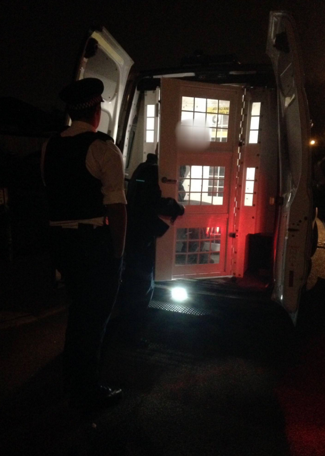 <strong>Police snapped pictures from the arrest and posted them on Facebook </strong>