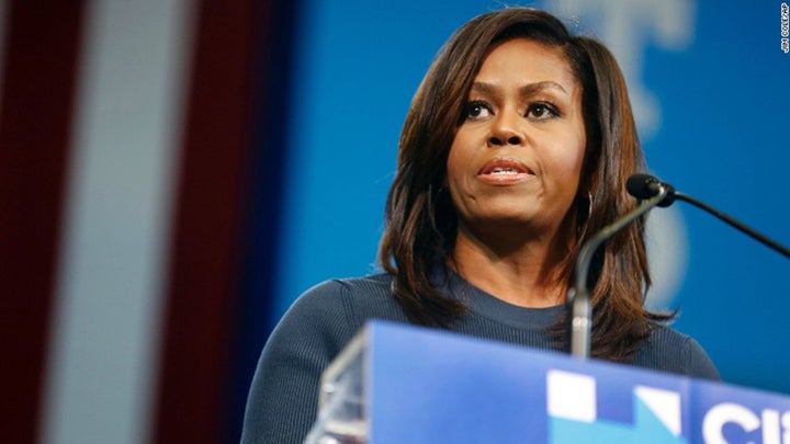 Michelle Obama - known as 'The Closer' - once more captured her audience in a powerful, impassioned campaign speech. (AFP)