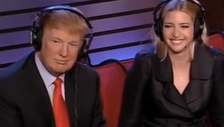 Donald Trump visits Howard Stern with Ivanka and Donald Jr. in 2006.