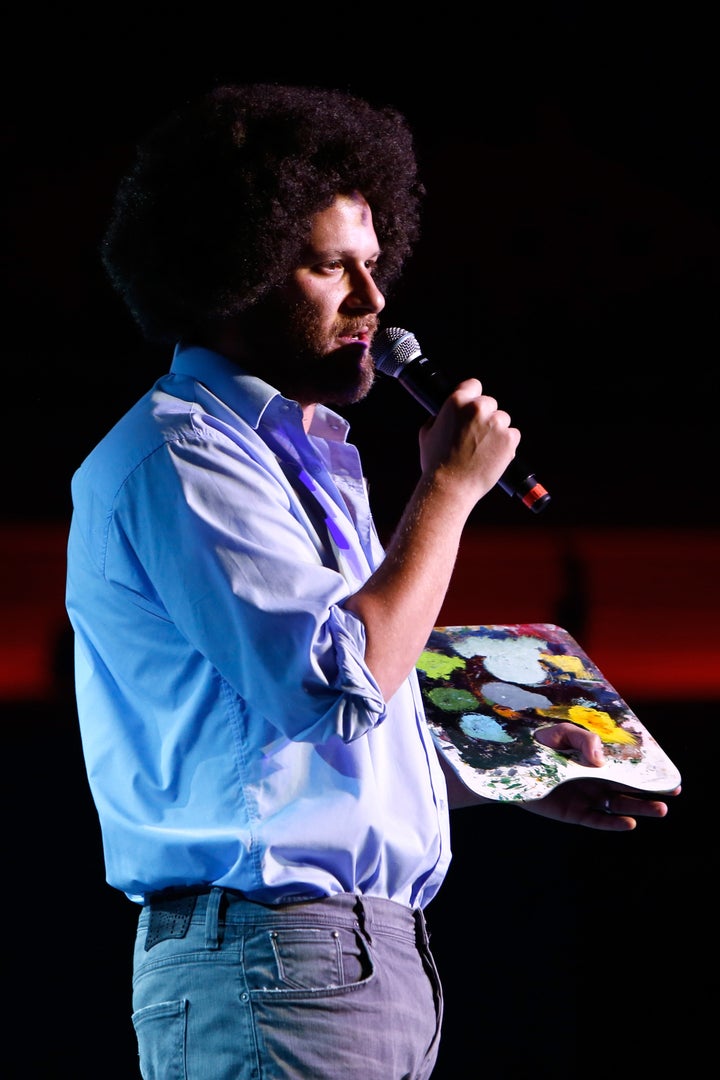 Rogen as Bob Ross. Epic.