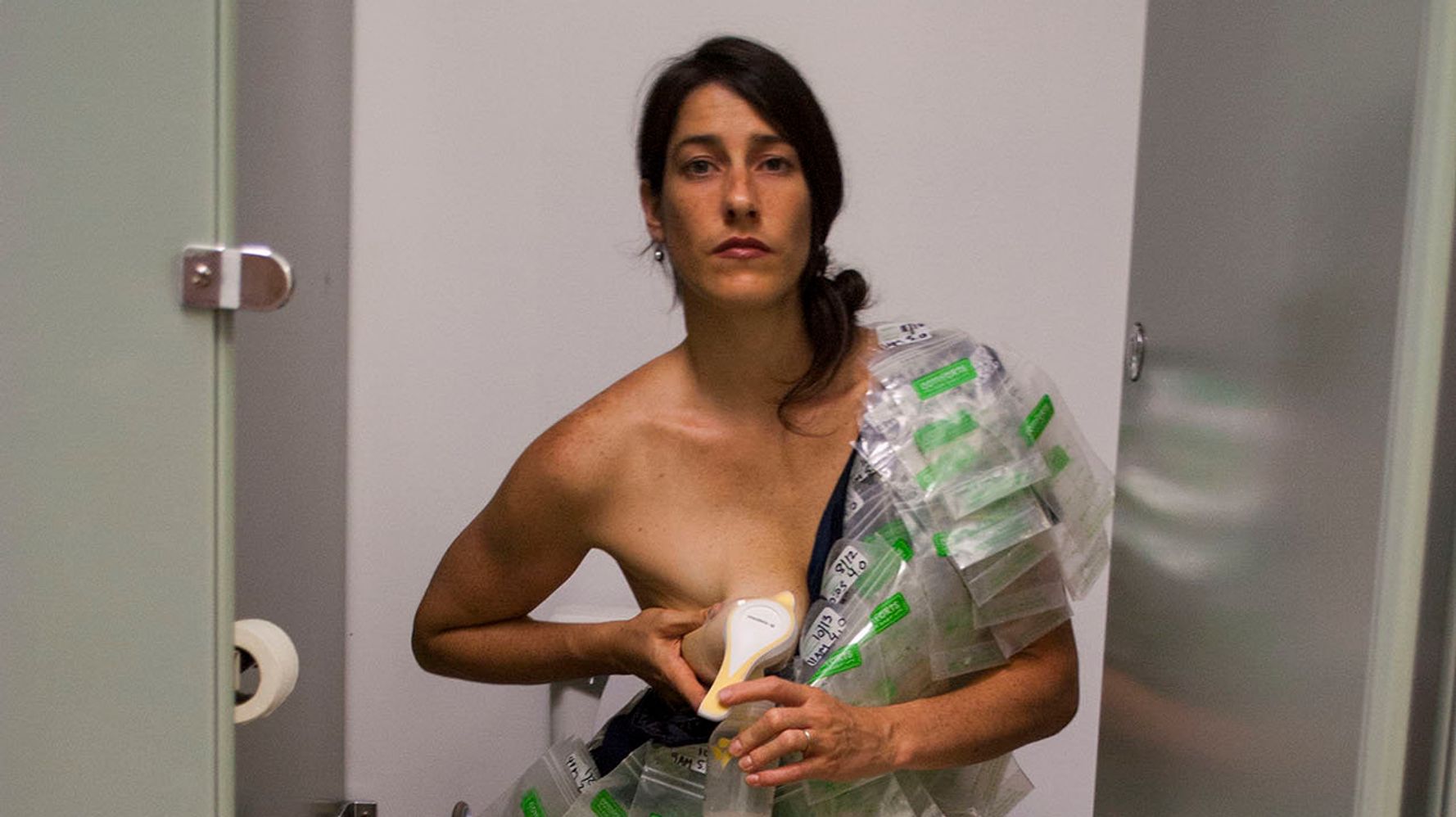 Why This Working Mom Covered Herself In Breast Milk Bags | HuffPost Life