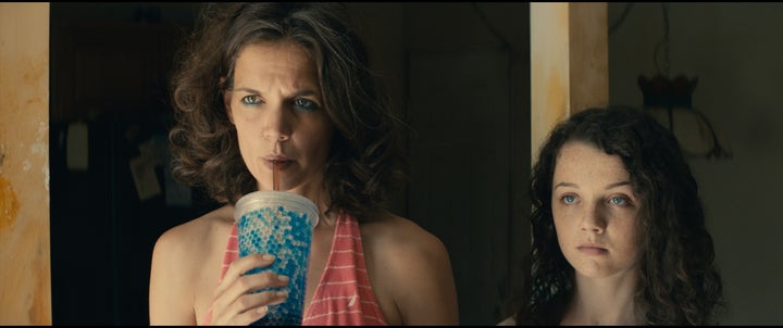 Katie Holmes and Stefania Owen as Rita and Ruthie Carmichael in “All We Had.”