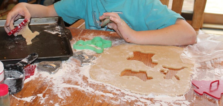 Making Christmas cookies