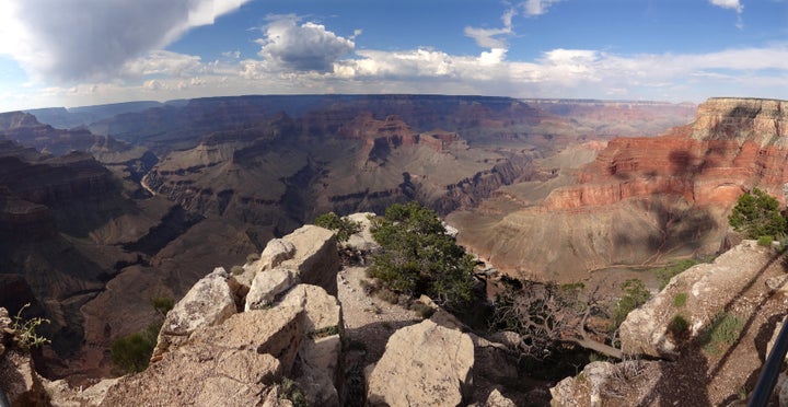 Overall view from the south Rim of the Grand Canyon near Tusayan, Arizona August 10, 2012. The Grand Canyon, carved out over the eons by rushing river water, began to form 17 million years ago, making it nearly three times older than previously thought, scientists said March 6, 2008.