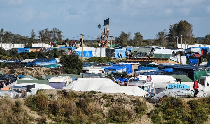 A view of the Calais 'Jungle'