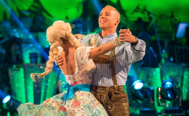 <strong>Judge Rinder danced the Viennese Waltz this weekend with partner Oksana </strong>