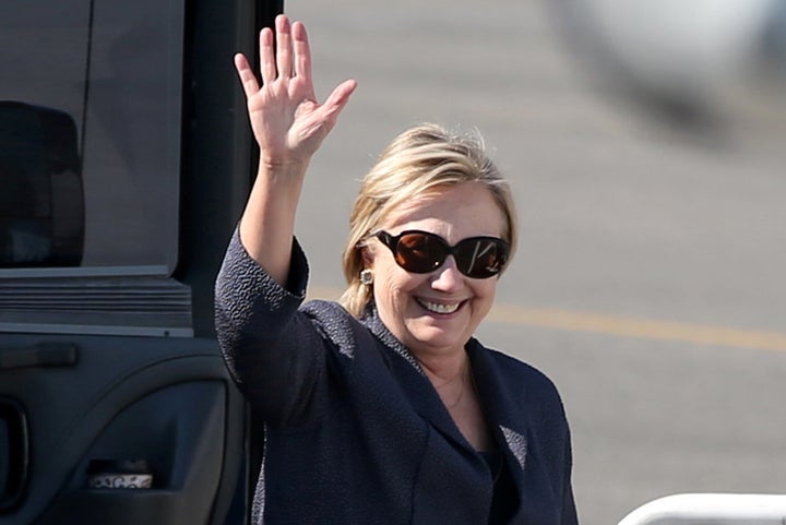 Democratic presidential nominee Hillary Clinton in White Plains, New York, on Tuesday. In the Scholastic News mock