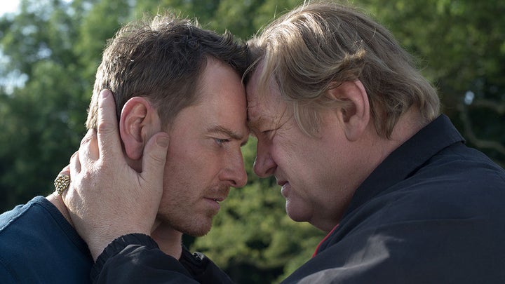 Michael Fassbender and Brendan Gleeson in "Trespass Against Us."