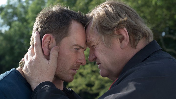 Michael Fassbender and Brendan Gleeson in "Trespass Against Us."