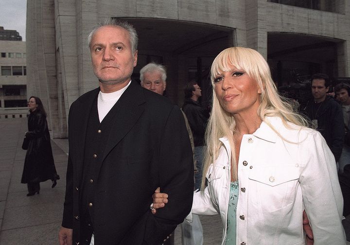 Gianni Versace and sister Donatella Versace. 