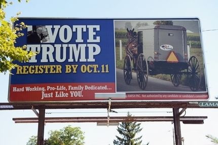 Amish PAC billboard in Pennsylvania.