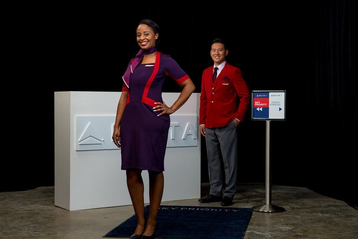 Ticketing and gate agents will wear pants and long-sleeve shirts, along with dresses and logo neck scarves.