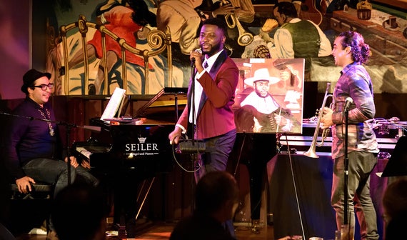 L-R: Pianist Henry Jeria, singer Dannis Winston and trumpeter Joel Fuentes