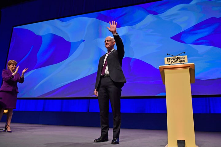 Deputy First Minister John Swinney at the Scottish National Party autumn conference on October 14, 2016.