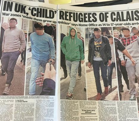 Another article that appeared in the Daily Mail last week carrying clear photos of refugees (Pixelation by HuffPost UK)