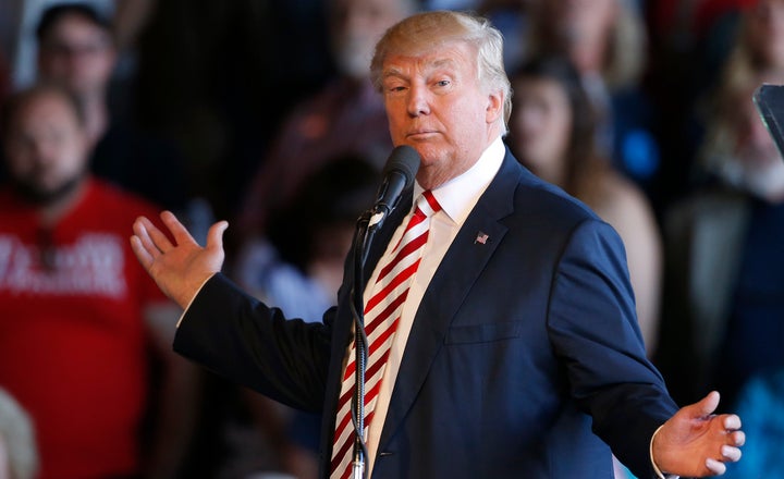 Trump speaks at a campaign rally in Colorado on October 18. 