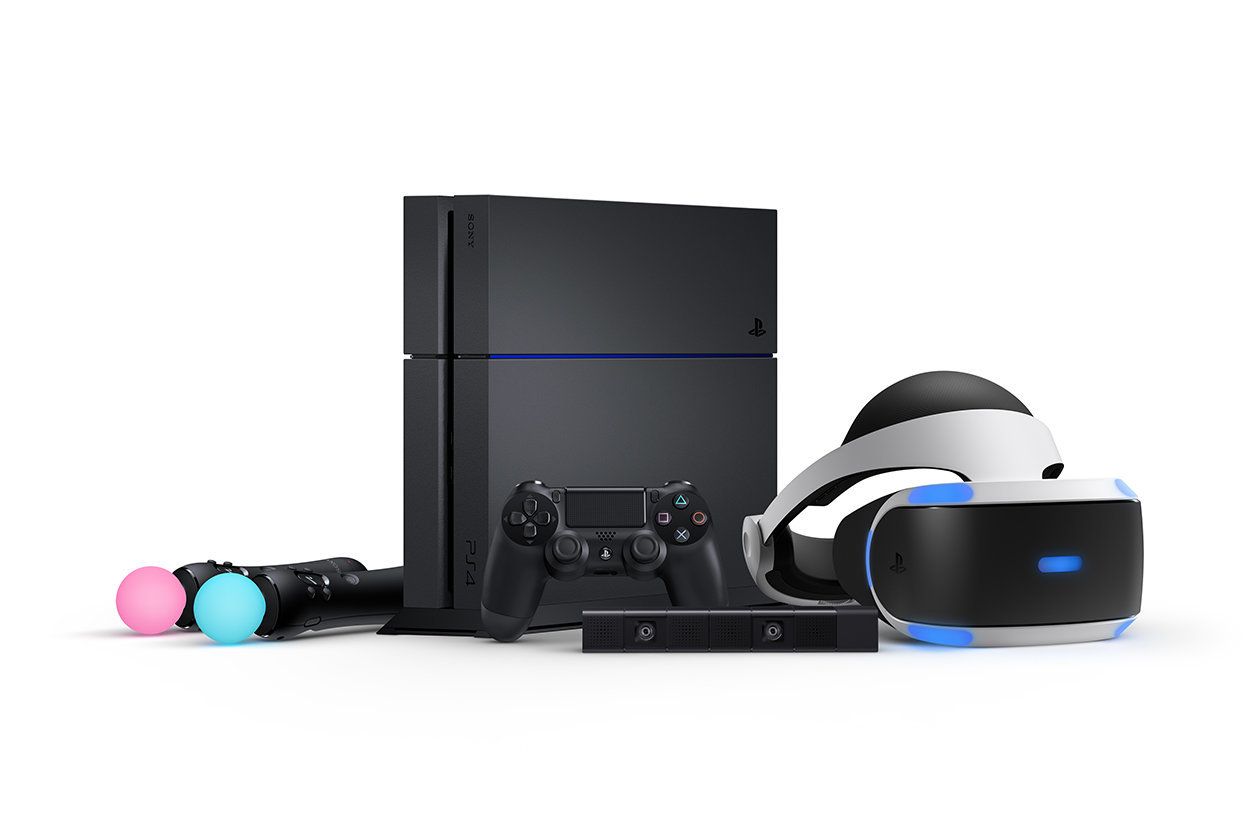 PlayStation VR needs quite a bit more than just a PS4. Move controllers (far left) aren't mandatory, but some experiences will feel hindered without them.