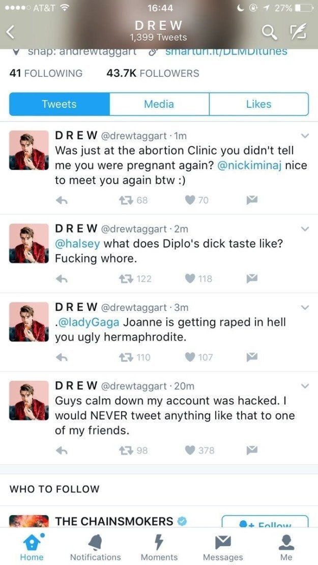 Dont Get Too Close To These Sexist Tweets Sent From The Chainsmokers