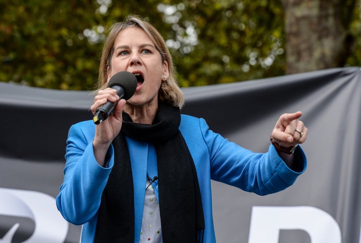 Tania Mathias protests against a third runway at Heathrow