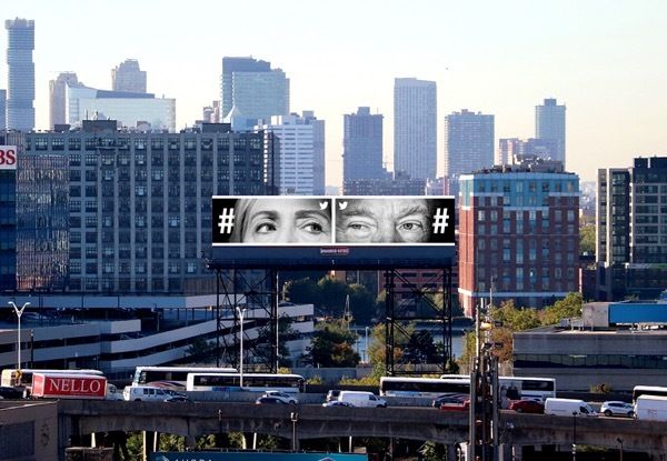 Twitter billboard near the Lincoln Tunnel, NJ.