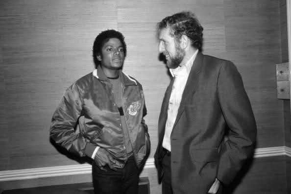 Then-CBS Records President Walter Yetnikoff and Michael Jackson, who successfully fought against MTV's segregated "AOR" format